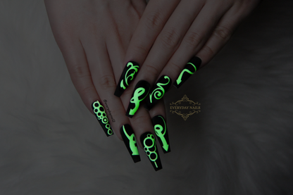 Ornaments Glow in the Dark Nails Art Stickers Set image 0