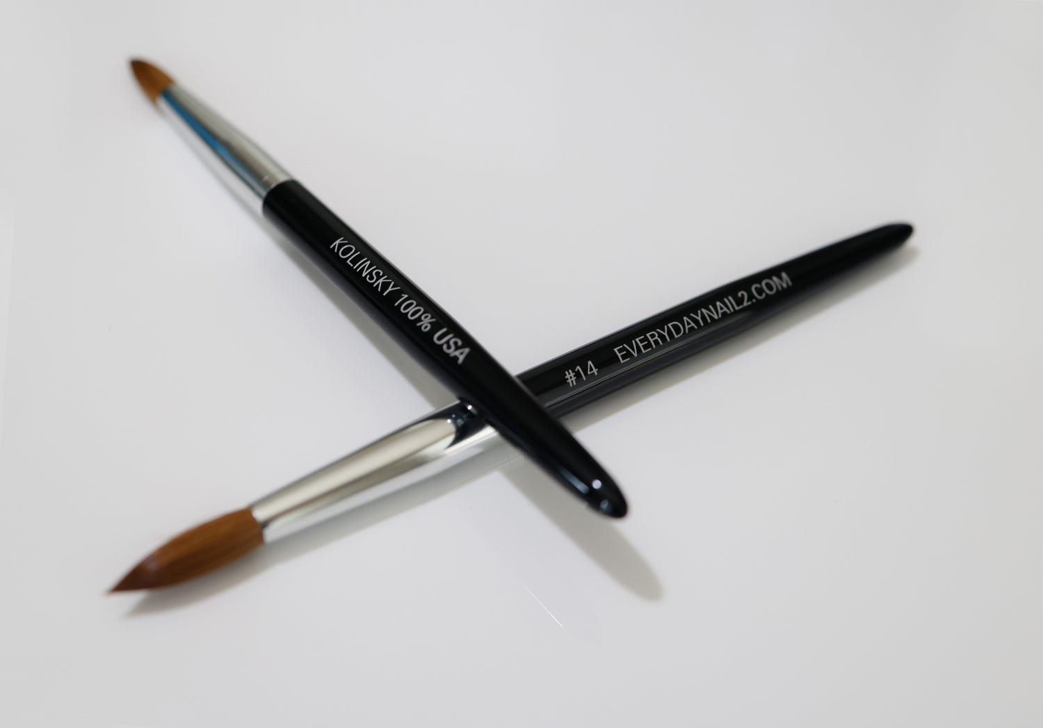 #14 Kolinsky Brush Metal Handle image 0