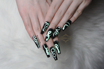 Ornaments Glow in the Dark Nails Art Stickers Set image 1