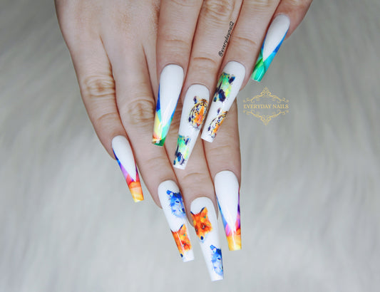 Animal Polygon Nails Art Stickers [7pcs] image 0