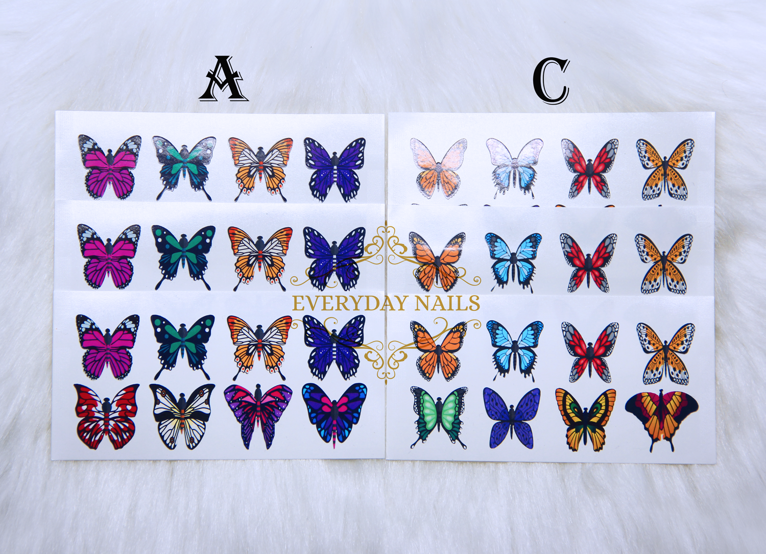 Butterflies Nails Art Stickers [8pcs] image 1