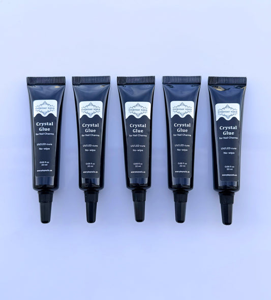 Nail Glue for Rhinestones - 2Pcs Super Strong Adhesive UV LED Gel for Gem - Needle Designs