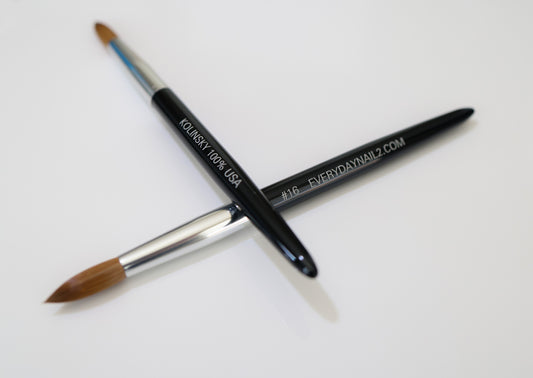 #16 Kolinsky Brush Metal Handle image 0