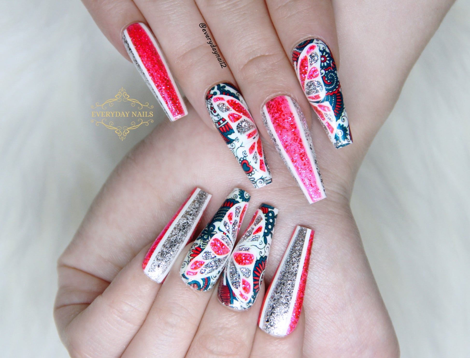 Butterfly Nails Art Glow In The Dark Stickers Set image 1